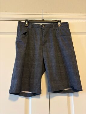 adidas Men's Charcoal Gray Flat Front Shorts